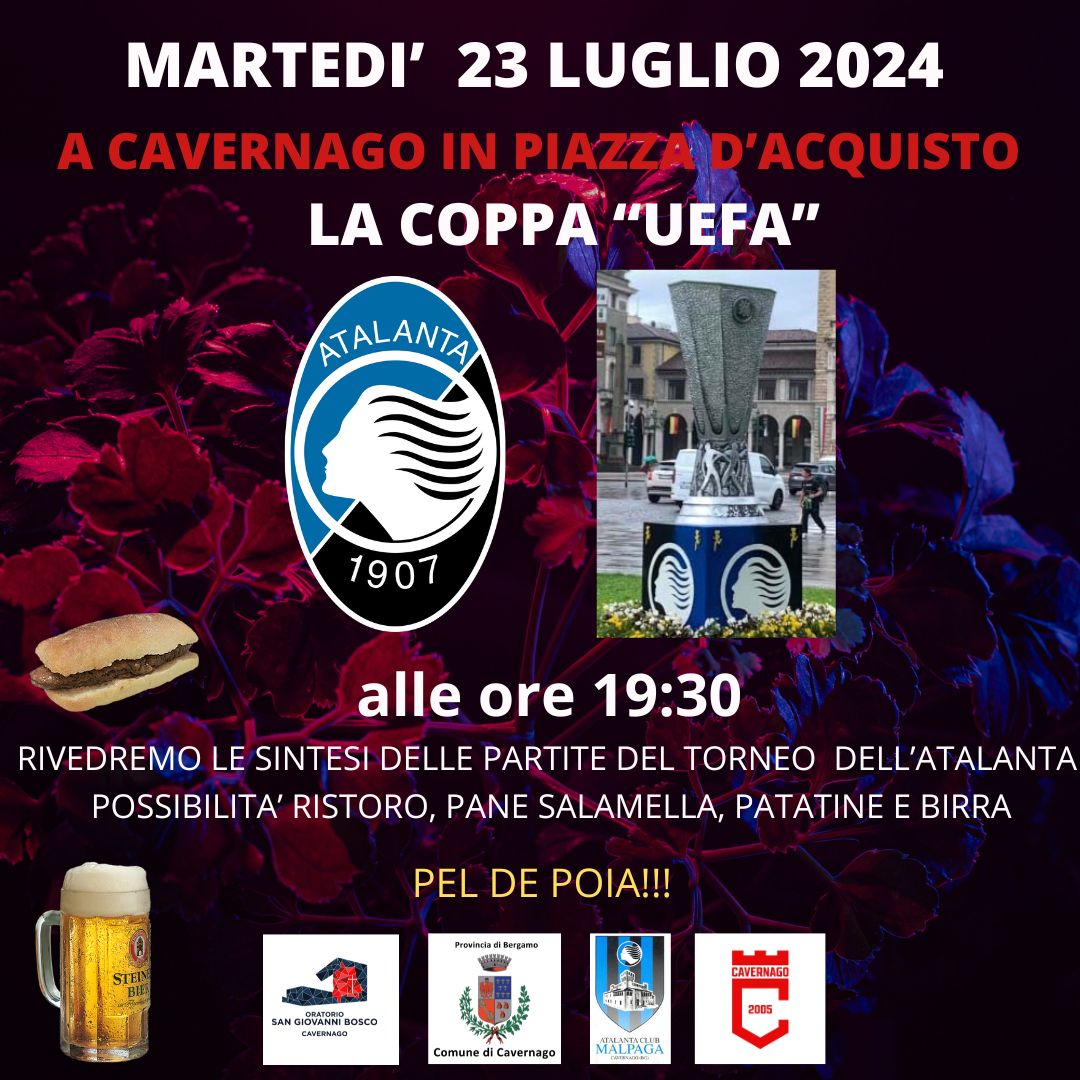 Coppa Uefa Atalanta in piazza