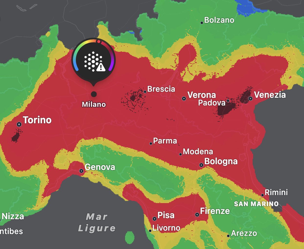 Immagine che raffigura Relazione qualità dell'aria di Cavernago ARPA Lombardia 2024